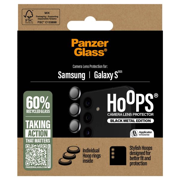 PanzerGlass Protection Caméra Hoop Optic Rings Samsung Galaxy S25 - Noir