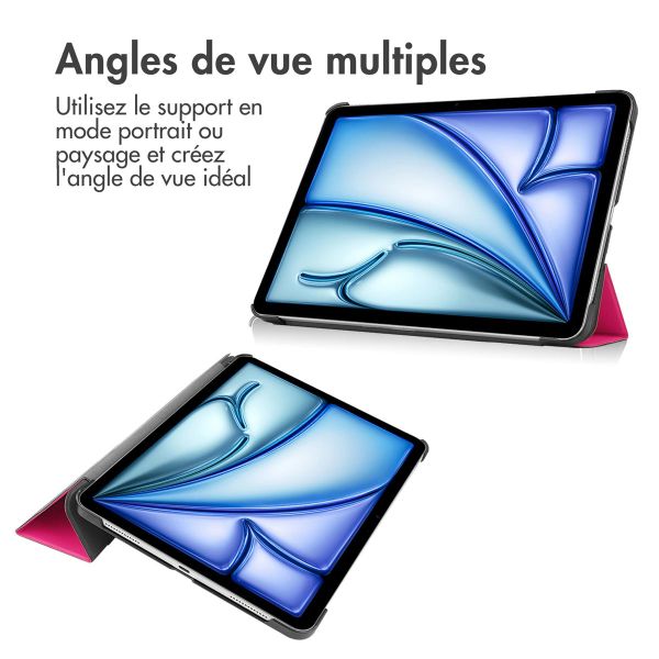 imoshion Coque tablette Design Trifold iPad Air 11 pouces (2024) M2 / Air 5 (2022) / Air 4 (2020) - Dusty Rose