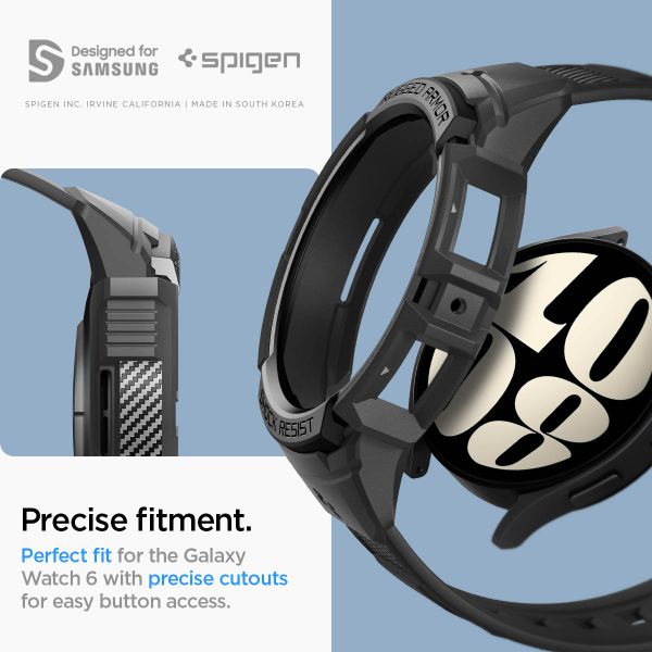 Spigen Rugged Armor™ Pro Case  Samsung Galaxy Watch 6 - 44 mm - Noir