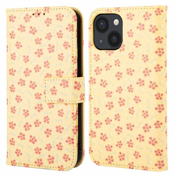 imoshion Étui de téléphone portefeuille Design iPhone 13 - Sunny Yellow Petite Flowers