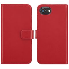 Selencia Étui portefeuille en cuir véritable iPhone 16e - Rouge