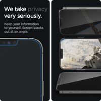 Spigen Protection d'écran en verre trempé GLAStR Privacy Applicator Apple iPhone 13 Pro Max
