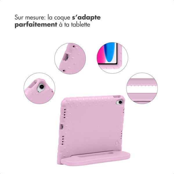 imoshion Coque kidsproof avec poignée Apple iPad 11 (2025) 11 pouces A16 / iPad 10 (2022) 10.9 pouces - Rose clair