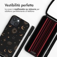 imoshion Coque design en silicone avec cordon Apple iPhone 15 - Sky Black