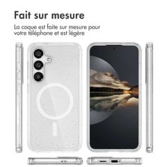 imoshion Coque Pailletée avec MagSafe Samsung Galaxy S24 - Paillettes Transparent