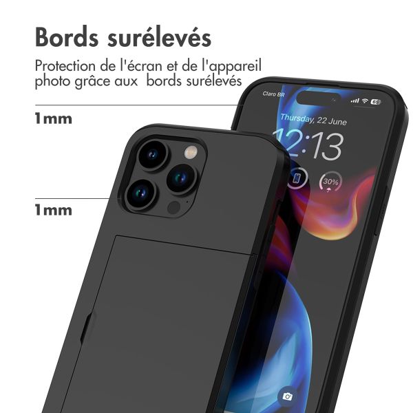 imoshion Coque arrière avec porte-cartes iPhone 15 Pro Max - Noir