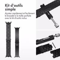 imoshion Bracelet en acier Samsung Galaxy Watch 8 (40/44mm) / Classic (46mm) - Noir