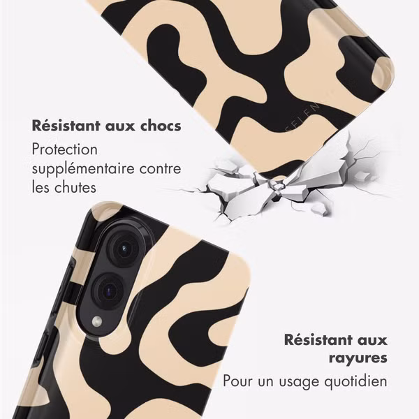 Selencia Coque arrière Vivid Samsung Galaxy S25 Edge - Art Wave Black