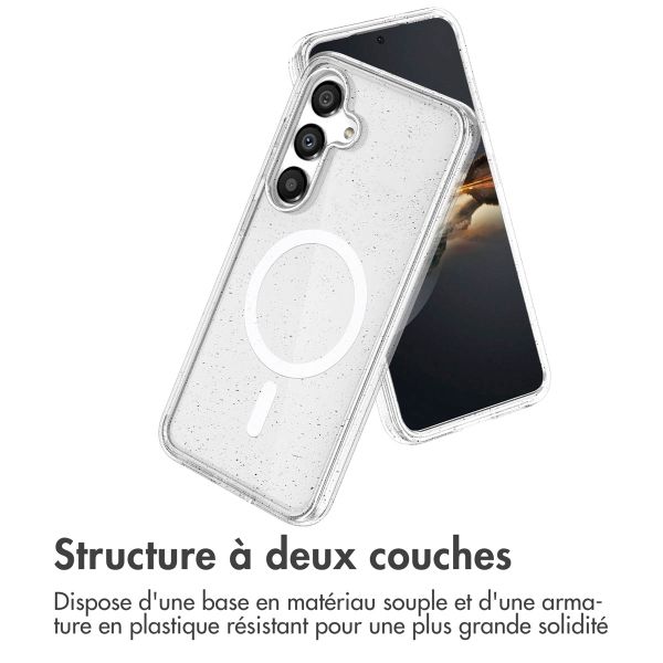 imoshion Coque Pailletée avec MagSafe Samsung Galaxy S25 - Paillettes Transparent