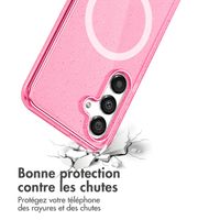 imoshion Coque Pailletée avec MagSafe Samsung Galaxy S24 - Paillettes Rose