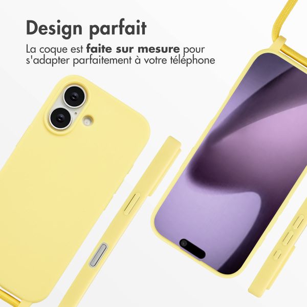 imoshion Coque en silicone avec cordon Apple iPhone 17 - Jaune