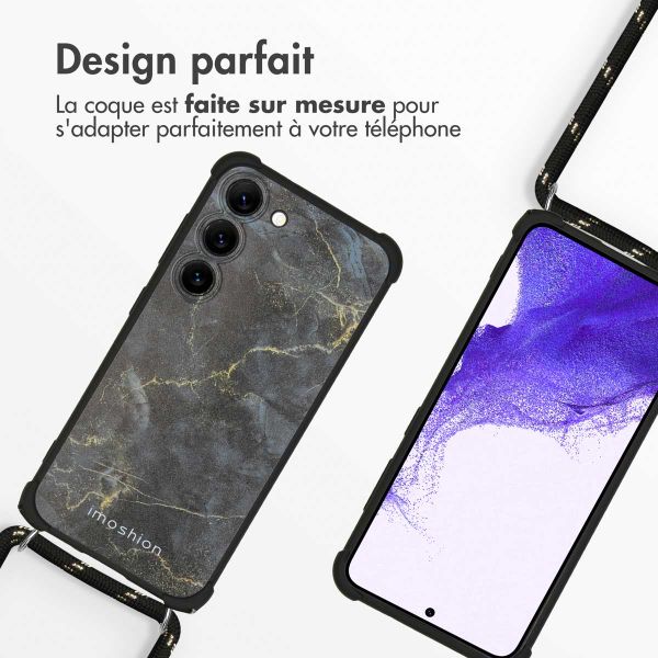 imoshion Coque Design avec cordon Samsung Galaxy S23 - Black Marble