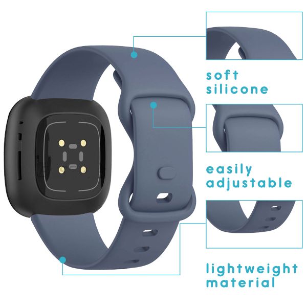 imoshion Bracelet silicone le Fitbit Versa 4 / 3 / Sense (2) - Bleu