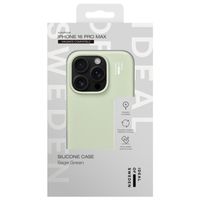 iDeal of Sweden Coque en silicone avec MagSafe Apple iPhone 16 Pro Max - Sage Green
