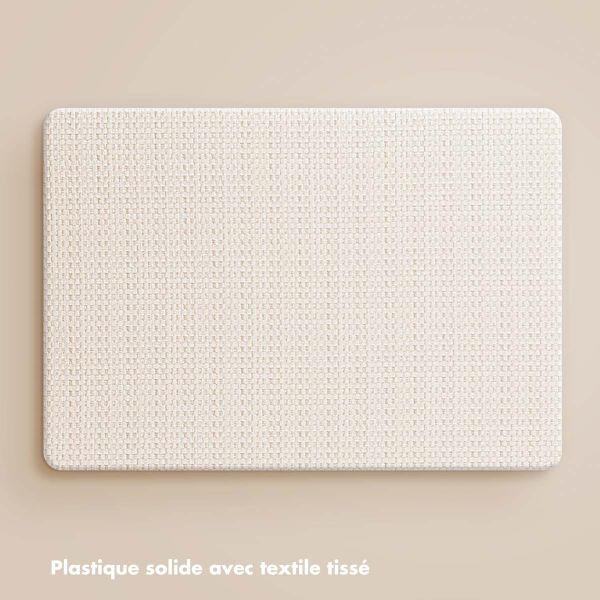 Selencia Coque tissée pour MacBook Pro 16 pouces (2021) / Pro 16 pouces (2023) M3 chip - A2485 / A2780 / A2991 / A3186 / A3403 - Beige