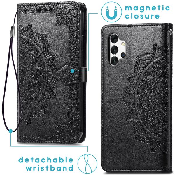 imoshion Etui de télephone Mandala Samsung Galaxy A32 (4G) - Noir
