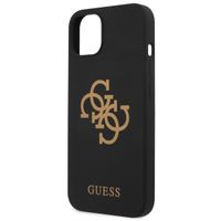 Guess Coque Silicone 4G Logo iPhone 13 Mini - Noir