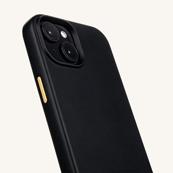 Selencia Coque arrière Rivièra avec MagSafe avec crochets amovibles Apple iPhone 15 - Velvet Black