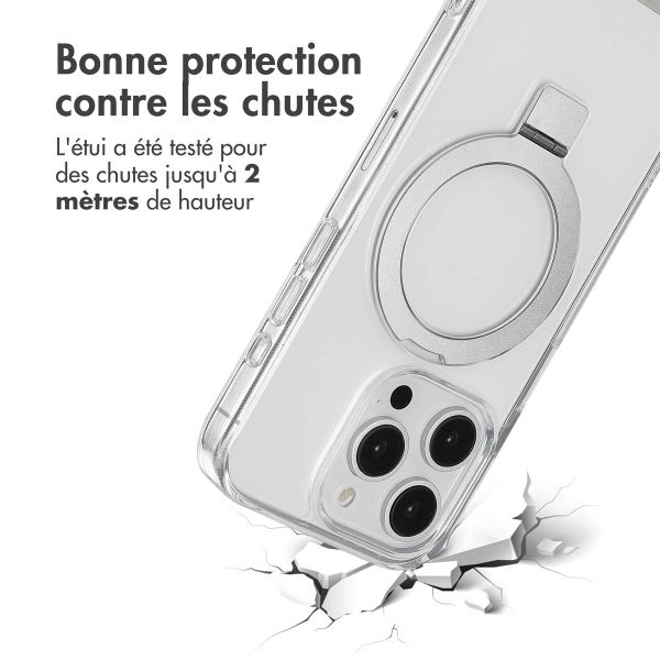 Accezz Coque Ring Stand avec MagSafe Apple iPhone 15 Pro - Transparent