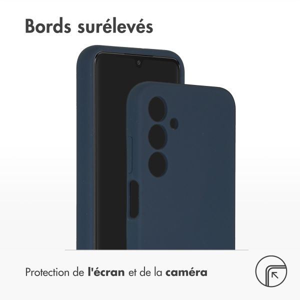 Accezz Coque Liquid Silicone Samsung Galaxy A25 (5G) - Bleu foncé