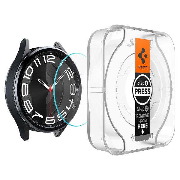 Spigen Protection d'écran EZ FIT Glas.tR avec applicateur Samsung Galaxy Watch 6 Classic - 43 mm - Transparent