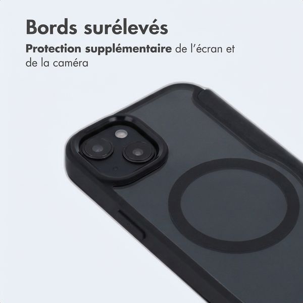 imoshion Bookcase transparente avec MagSafe Apple iPhone 15 - Noir