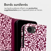 imoshion Étui de télephone portefeuille Design Apple iPhone 17e / 16e - Bloom Love Blush