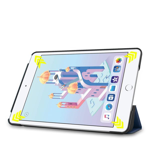 imoshion Coque tablette Trifold Apple iPad Mini 5 (2019) / Mini 4 (2015) - Bleu foncé
