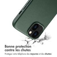 Accezz Coque arrière en cuir avec MagSafe Apple iPhone 13 - Cedar Green