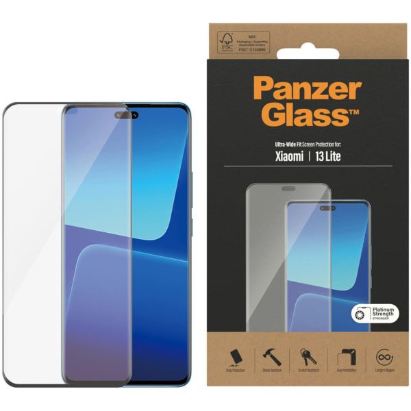 PanzerGlass Protection d'écran Ultra-Wide Fit Anti-bactérienne Xiaomi 13 Lite