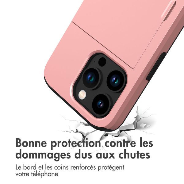 imoshion Coque arrière avec porte-cartes iPhone 15 Pro - Rose Dorée