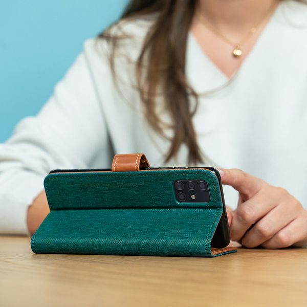 imoshion Étui de téléphone portefeuille Canvas Luxe Galaxy A21s