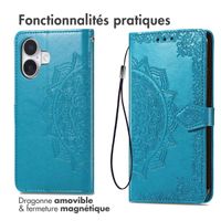 imoshion Etui de télephone Mandala Apple iPhone 16 - Turquoise
