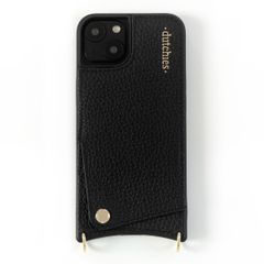 Dutchies Coque avec porte-cartes iPhone 13 Pro Max - Cordon de téléphone non inclus - Noir