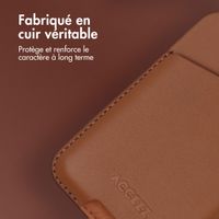 Accezz Porte-cartes en cuir - Compatible avec MagSafe et Qi2 - Sienna Brown