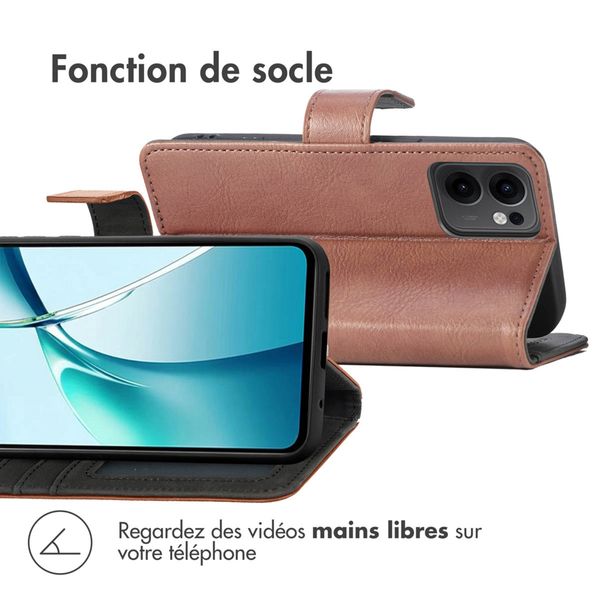 imoshion Étui de télephone portefeuille de luxe Oppo Reno 13 - Marron