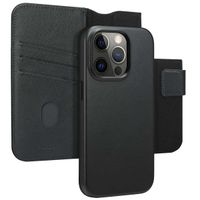 Accezz Étui de téléphone portefeuille en cuir 2-en-1 avec MagSafe Apple iPhone 14 Pro - Onyx Black