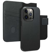 Accezz Étui de téléphone portefeuille en cuir 2-en-1 avec MagSafe iPhone 14 Pro - Onyx Black