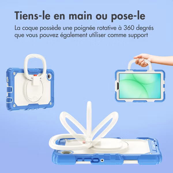 imoshion Coque tablette kidsproof Rugged Samsung Galaxy Tab A11 Plus / A9 Plus - Bleu