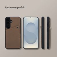Selencia Coque Riva avec porte-cartes Samsung Galaxy S25 / S24 - Mocha Brown