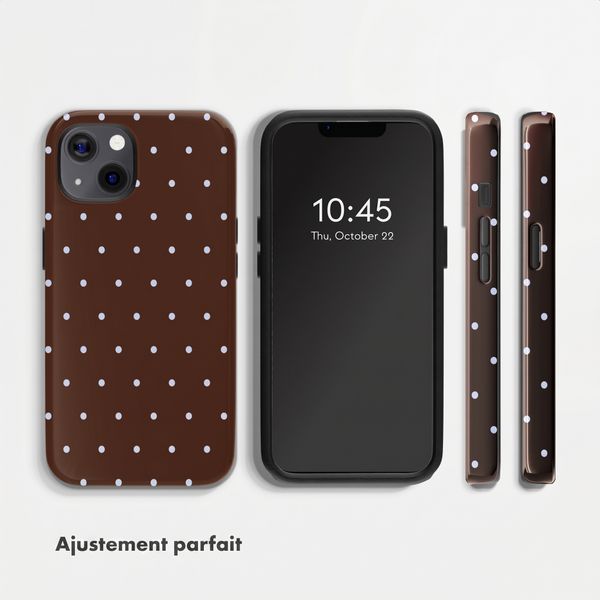Selencia Coque arrière Vivid Apple iPhone 13 Pro - Happy Dots Chocolate