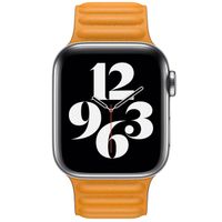 Apple Leather Link Apple Watch Series 1-9 / SE - 38/40/41 mm / Series 10 - 42 mm - Taille M/L - California Poppy