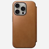 Nomad Étui de téléphone portefeuille Modern Leather Folio iPhone 15 Pro - English Tan