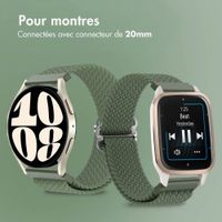 imoshion Bracelet tissée en nylon - Connexion universelle 20 mm - Vert foncé