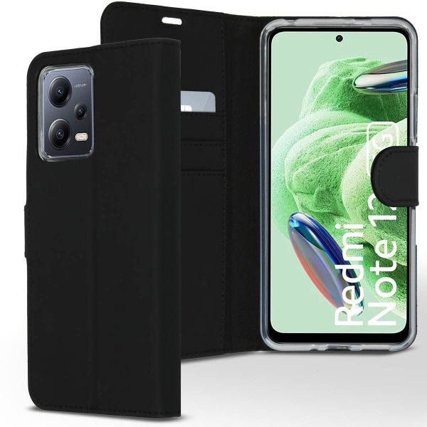 Accezz Étui de télephone Wallet Xiaomi Redmi Note 12 / Xiaomi Poco X5 5G - Noir