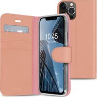 Accezz Étui de téléphone portefeuille Wallet iPhone 13 Pro - Rose Champagne