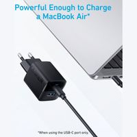 Anker Chargeur mural 323 | Chargeur rapide 33 Watt - USB-A + USB-C - Noir