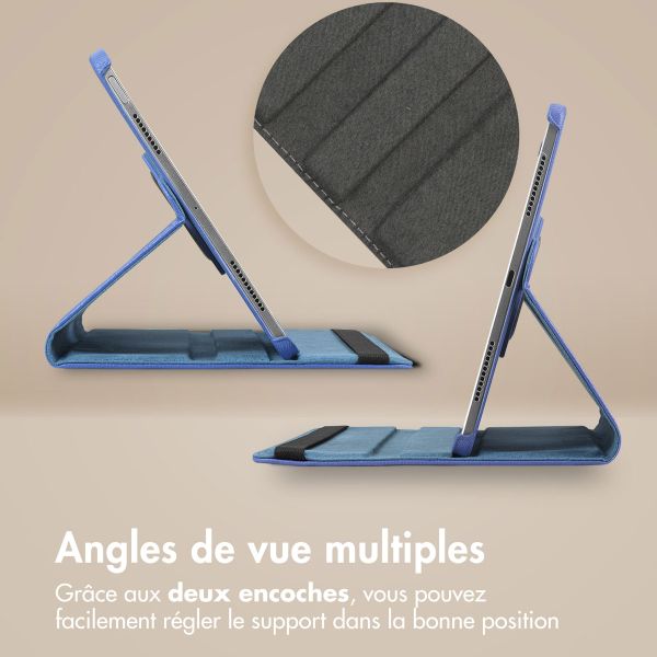 imoshion Coque tablette rotatif à 360° iPad Pro 11 (2024) M4 - Bleu foncé