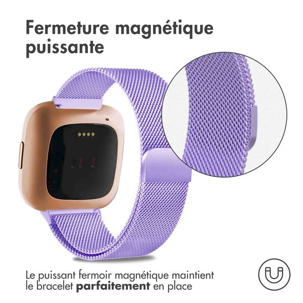 imoshion Bracelet magnétique milanais Fitbit Versa 2 / Versa Lite - Violet