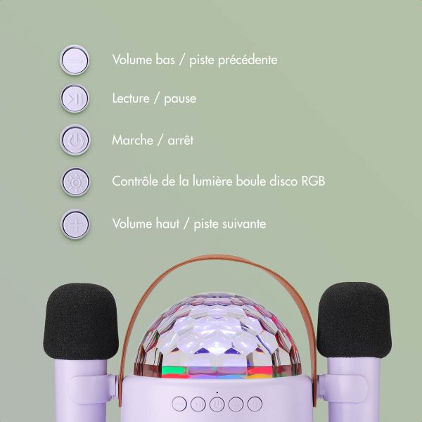 imoshion Sing & Shine Karaoke Set - Enceinte et 2 micros - Lavender Lilac